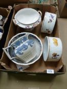 A quantity of miscellaneous china including Royal Worcester 'Evesham' souffle dishes,