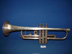A "The Empire" Hawkes & Son. Trumpet, no. 101150 with cushion mouthpiece.