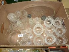 A quantity of glassware including set of six Webb Corbett wine glasses,