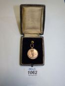 A 9ct gold Winners medal for The Pattison Trophy 1927, winner F.T. Sumner, cased, 6.51g.