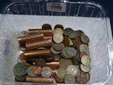 A quantity of mixed coins including old pennies, George V, VI, Elizabeth and two Victorian,