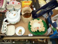 A quantity of china including Royal Worcester 'Evesham Vale' teapot, tavern jug, cabbage plates,