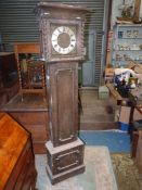 A barn find in character Oak finished cased Longcase Clock,