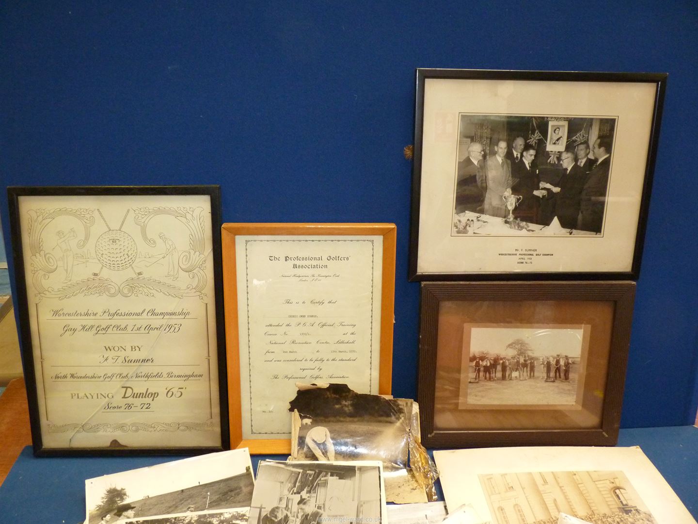 A quantity of Golfing memorabilia to include photographs, - Image 3 of 3