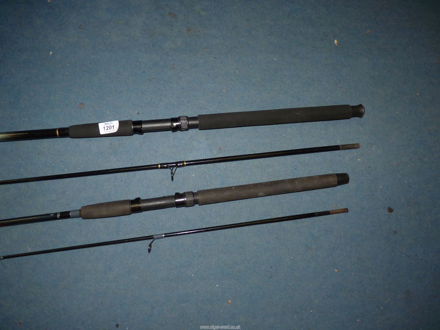 A Koike-Heimdall spin 270 9' rod, two sectional, along with Ron Thompson Superior, 7' spin rod. - Image 2 of 5