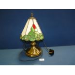 A Tiffany style lamp, 16" tall.