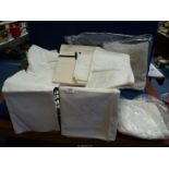 A quantity of table linen, damask and embroidered, etc.