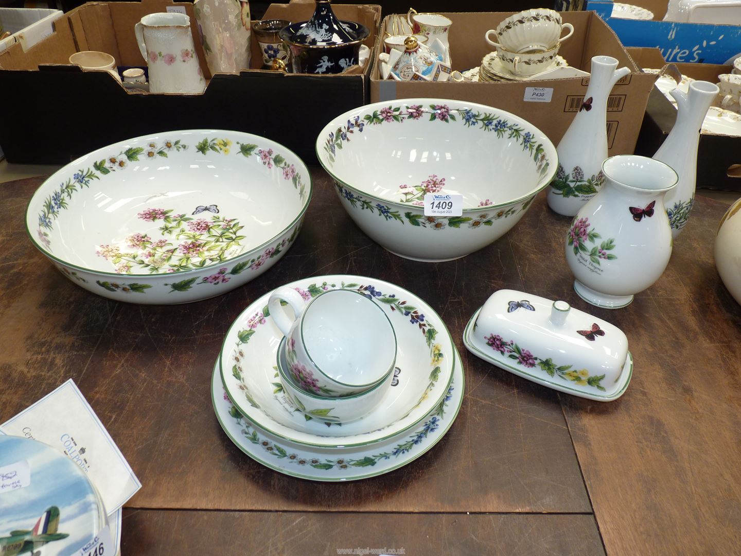 A quantity of Royal Worcester 'Herb collection' to include hors d'oeuvre dish, rosemary vase,