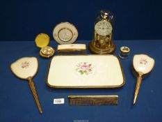 A Dressing Table set of brush and comb, clothes brush,