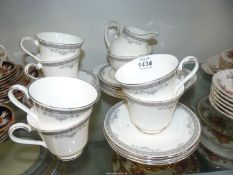 Royal Doulton, York china tea set to include six cups and saucers, six plates,