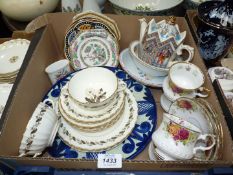 A quantity of china including Royal Worcester Engadine, two soup bowls and saucer and five plates,