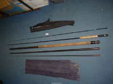 An Olympic H 1203l Course rod, three sectional, 3.67m and an Impulse fly rod, 9', two sectional.