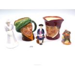 A small quantity of china including two character jugs,