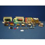 A small quantity of toy cars,