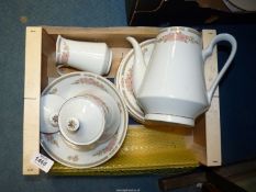 A quantity of Crown Ming china including; six soup bowls, six side plates, milk jug,