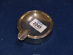 A weighted silver Ashtray, Birmingham 1912 or 1946, makers Zimmerman.