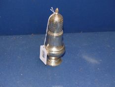 A silver Sugar Shaker, London, 1934, (without optional jubilee mark, makers mark rubbed), 196 grams.