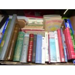 A box of the river Thames related books, Thames Sacred River by Peter Ackroyd etc.