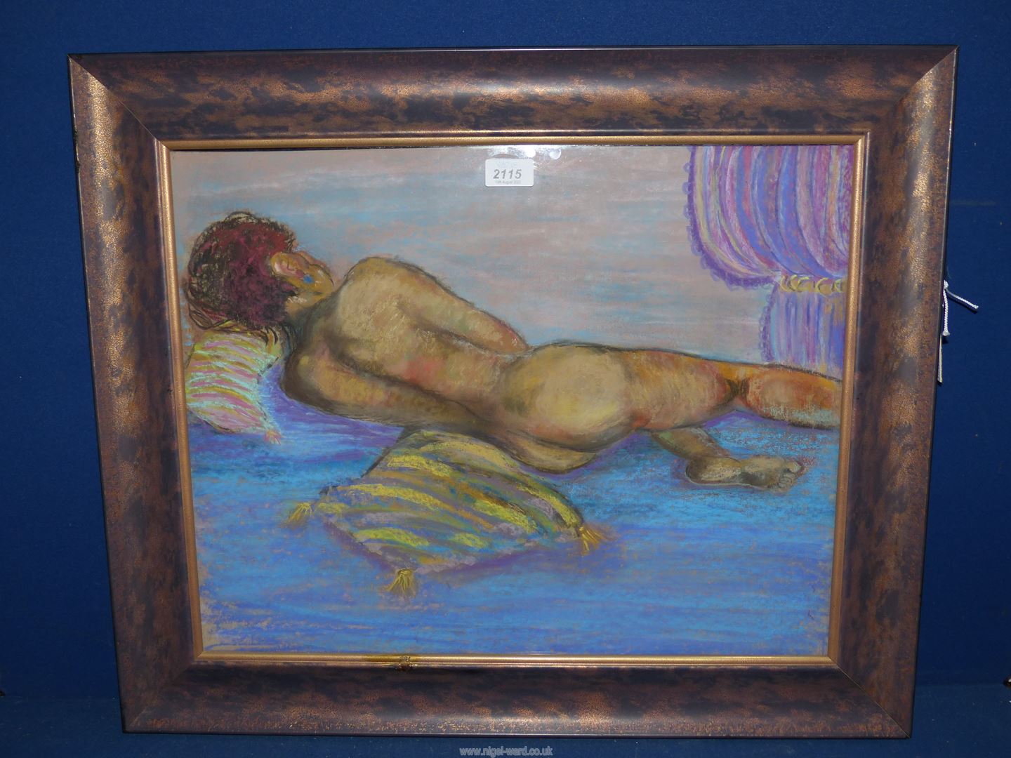 A Pastel by contemporary artist Jenny Harris titled "Sleeping Beauty", 27" x 22 1/2".