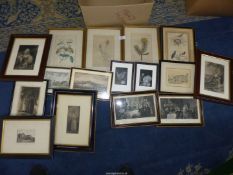 A quantity of Etchings to include The Kitchen and Anatomical Theatre, Christ Church College,