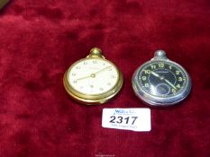 Two Ingersoll pocket watches, a/f.