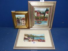 Three continental Oil paintings by the same artist.