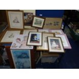 A quantity of Prints to include a large print of cats, fruit etc.