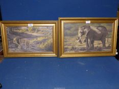 A framed Stephen Grayford Print on board titled "Stand by Me" along with "Late Patrol" by the same