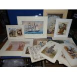 A quantity of mounted and unmounted Prints.
