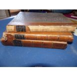 Three volumes of The Holy Bible published by Cassell Petter and Galpin