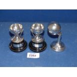 A pair of small Dunlop Golf Birmingham silver trophies, date 1932 and 1934, awarded 1933 and 1937,