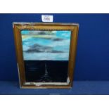 A small framed Oil on canvas of seascape, signed G. Evans 1936, frame a/f.