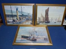 Three prints of ships; St.