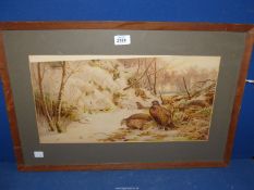 A framed and mounted print 'A Cold Supper' after the original watercolour by Henry Stannard R.B.