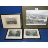 A quantity of Etchings to include Matlock, Derbyshire, Bon Church and view of the town of St.