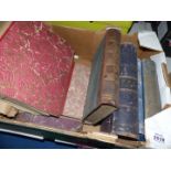 A box of books to include The Gateway to Tennyson, Bible Cyclopedia Vol 12, etc.