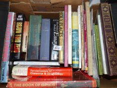 A box of books to include Harry Potter and the Goblet of Fire, Frederick Forsyth, Andy McNab etc.