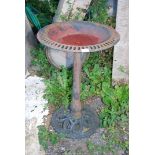 A cast bird bath - 20" diameter x 29½" high.