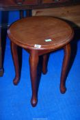 A small Eastern hardwood circular topped occasional table.