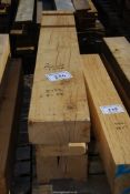 Three pieces of machine timber 1 x 8" x 3 1/2", 2 x 8" x 5 1/2" x 56" (max).