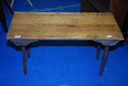 Folding oak toplped coffee table - 16" x 3' x 19½" high.