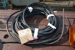 A quantity of armoured cables.