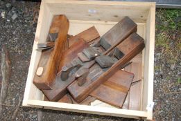 A box of large Jack planes plus others.