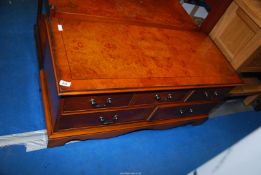 A low chest with three over two drawers, 40" x 17" x 18 1/2" high.