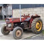 A Massey Ferguson 135 3-cylinder Diesel-engined Farm Tractor, having the box-section front axle,