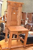 An Oak ecclesiastical Oak side Chair.