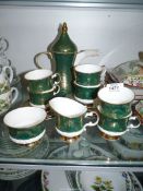 An Elizabethan china 'Sovereign' coffee service for six.
