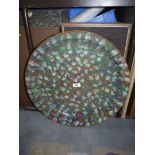 A large mottled multicoloured platter, 20 3/4" diameter.