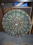 A large mottled multicoloured platter, 20 3/4" diameter.