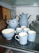 A Wedgwood 'Summer sky' coffee set including coffee pot, five cups and six saucers,